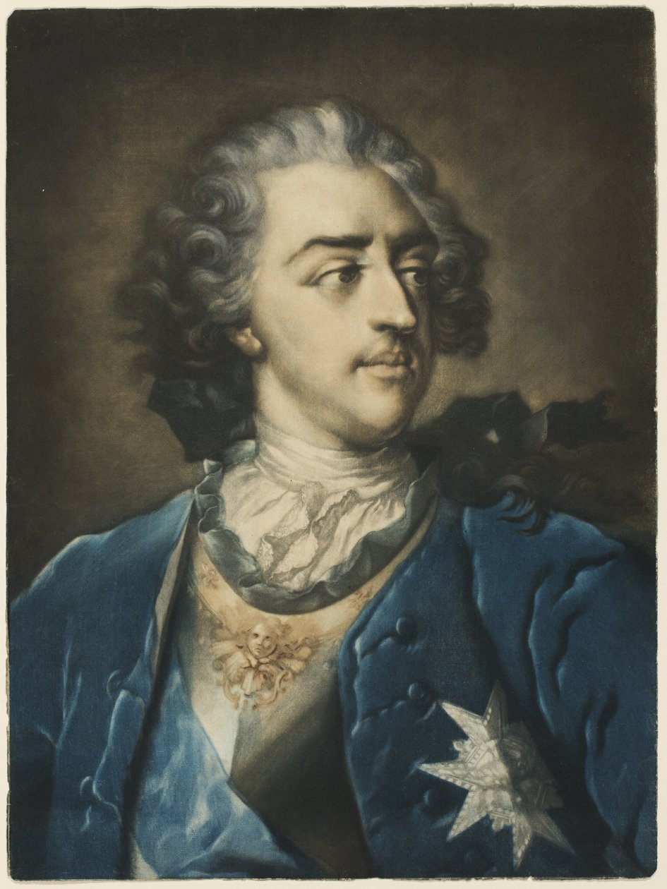 Porträt von Ludwig XV. von Jacob Christoph Le Blon