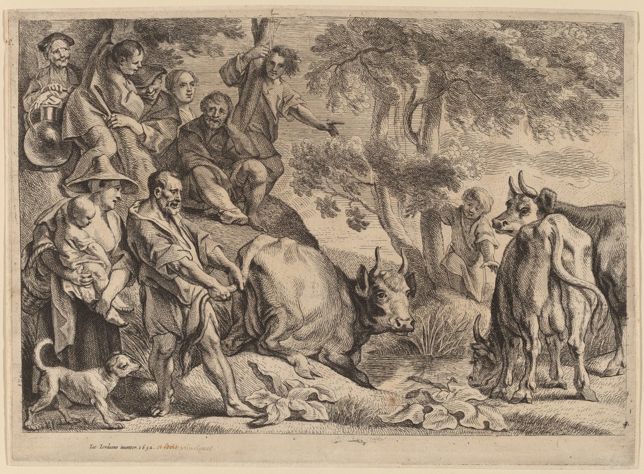 Cacus stiehlt das Vieh des Herkules von Jacob Jordaens