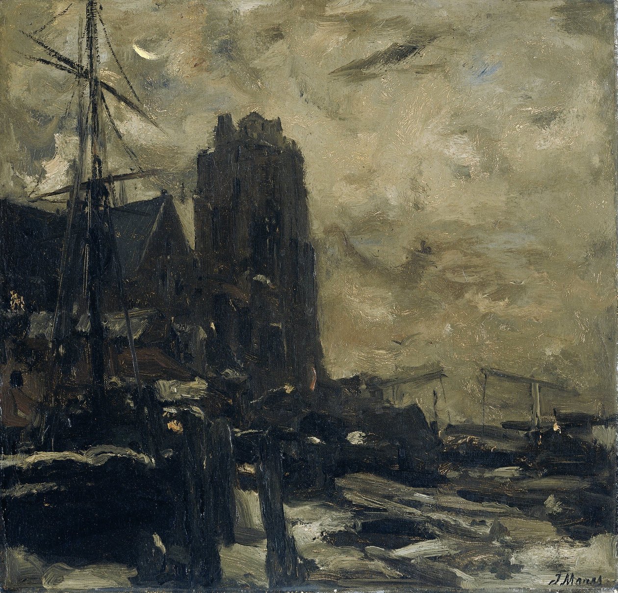 Dordrecht bei Abend von Jacob Maris