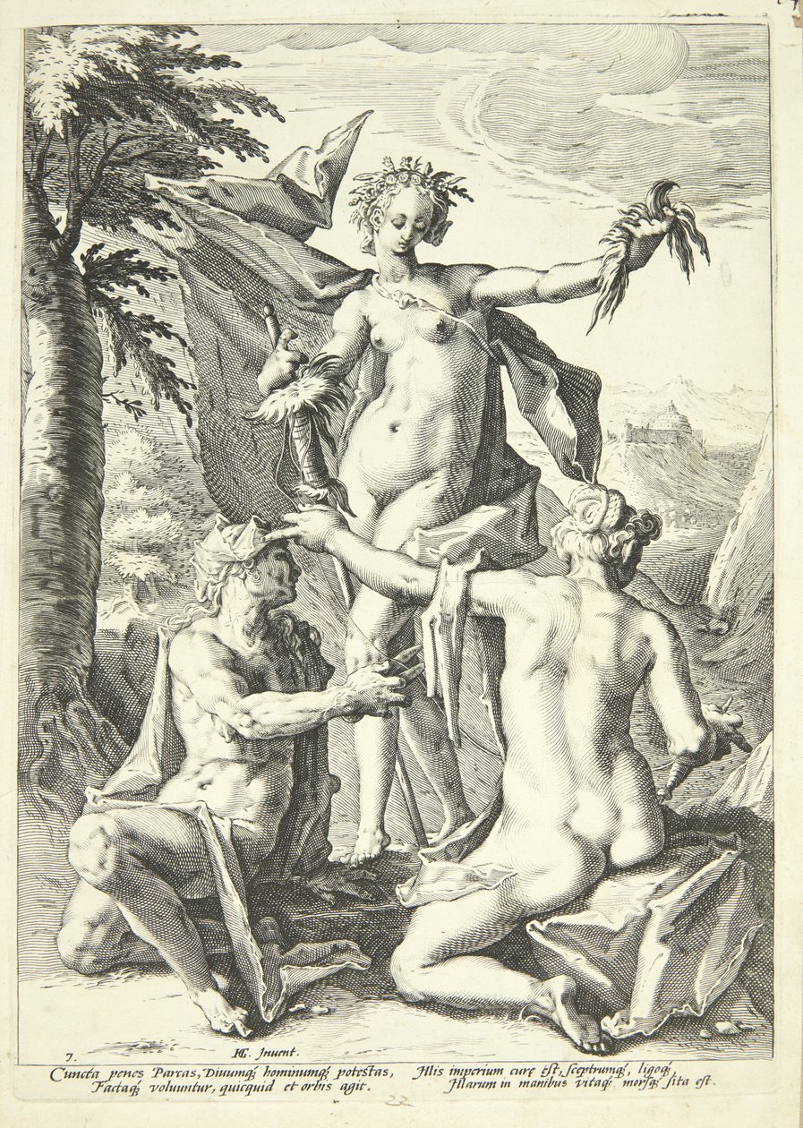 Die drei Schicksalsgöttinnen von Jacob Matham