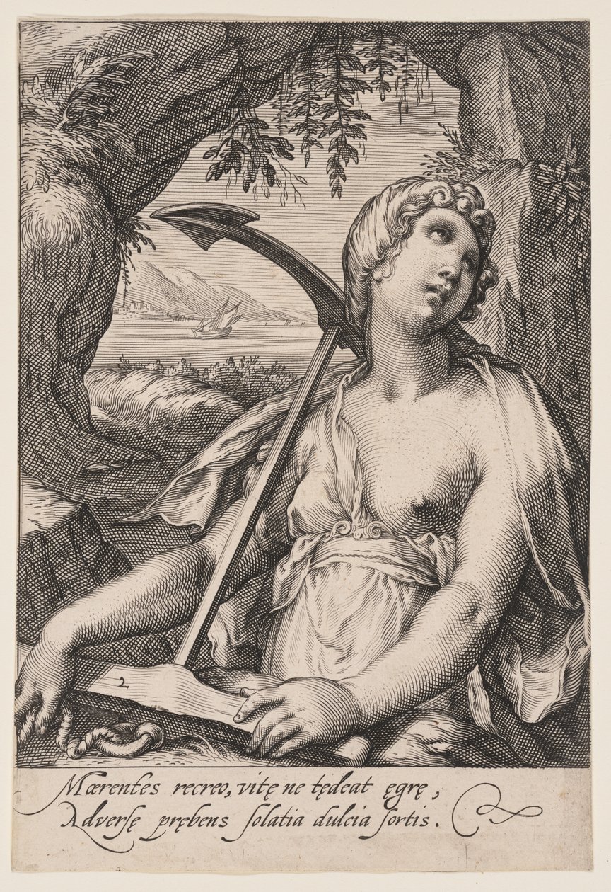 Hoffnung, aus Die sieben Tugenden von Jacob Matham