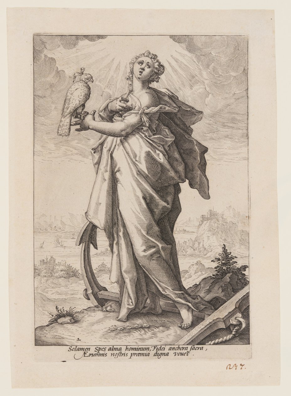 Hoffnung, aus Die Tugenden von Jacob Matham
