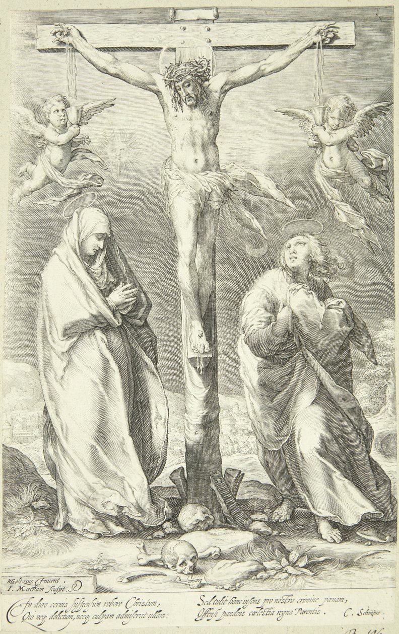 Christus am Kreuz von Jacob Matham
