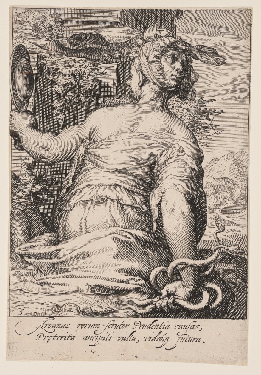 Klugheit, aus Die Sieben Tugenden von Jacob Matham