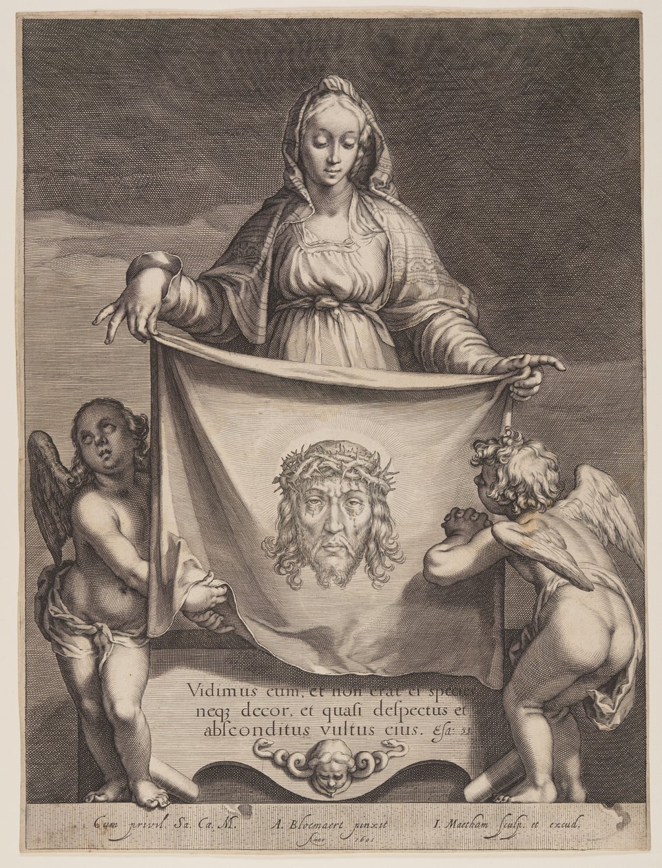 Die heilige Veronika mit dem Schweißtuch von Jacob Matham