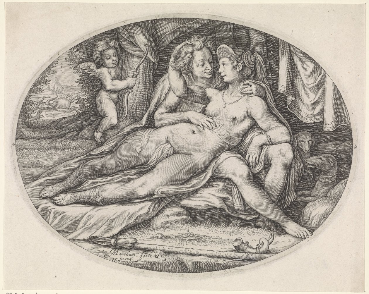 Venus und Adonis von Jacob Matham