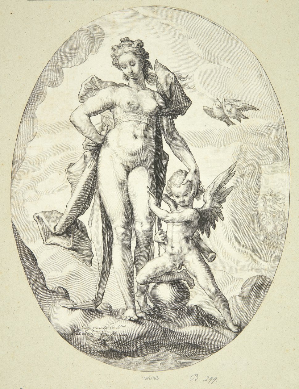 Venus und Amor von Jacob Matham