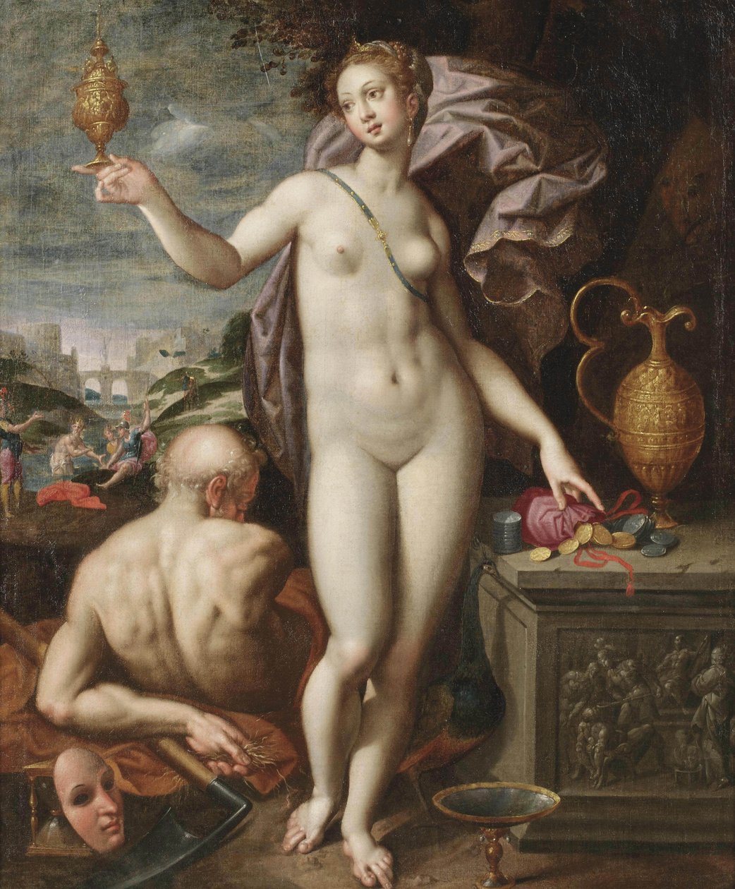 Juno hält ein goldenes Gefäß von Jacob de Backer