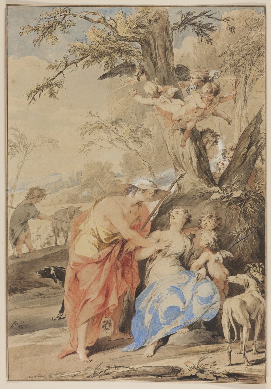 Jupiter und Mnemosyne, 1733 von Jacob de Wit