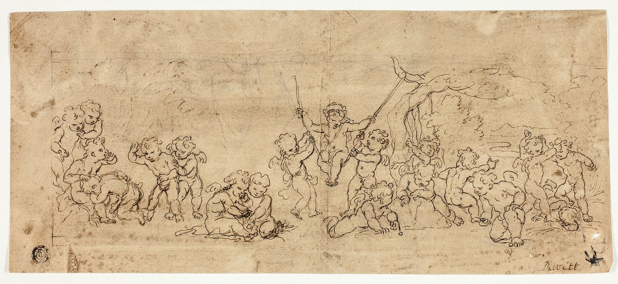 Spielende Putti von Jacob de Wit