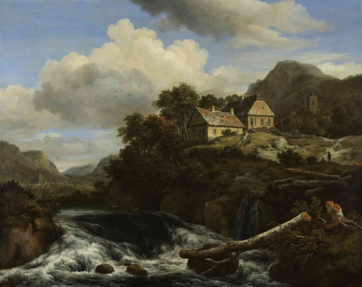Ein Wasserfall von Jacob van Ruisdael