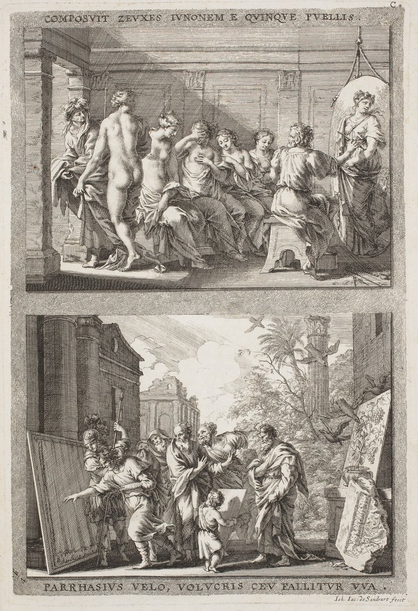 Zeuxis und Parrhassius von Jacob von Sandrart