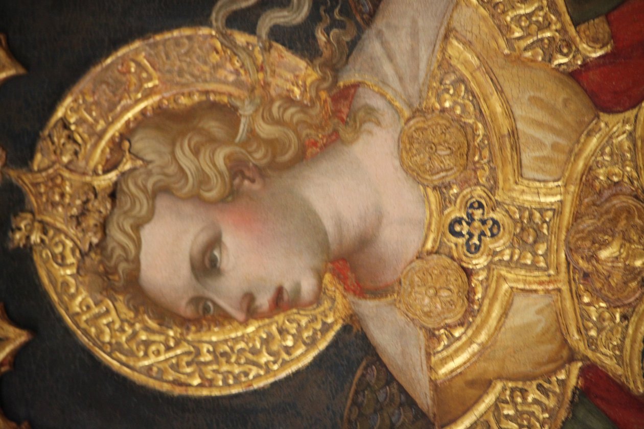 Gerechtigkeit zwischen den Erzengeln Michael und Gabriel von Jacobello del Fiore  
