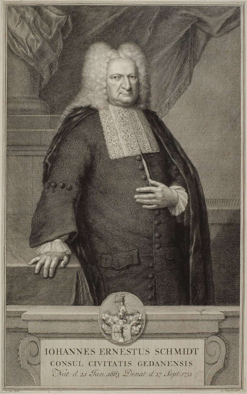 Johann Ernst Schmidt, ca. 1732 von Jacobus Houbracken