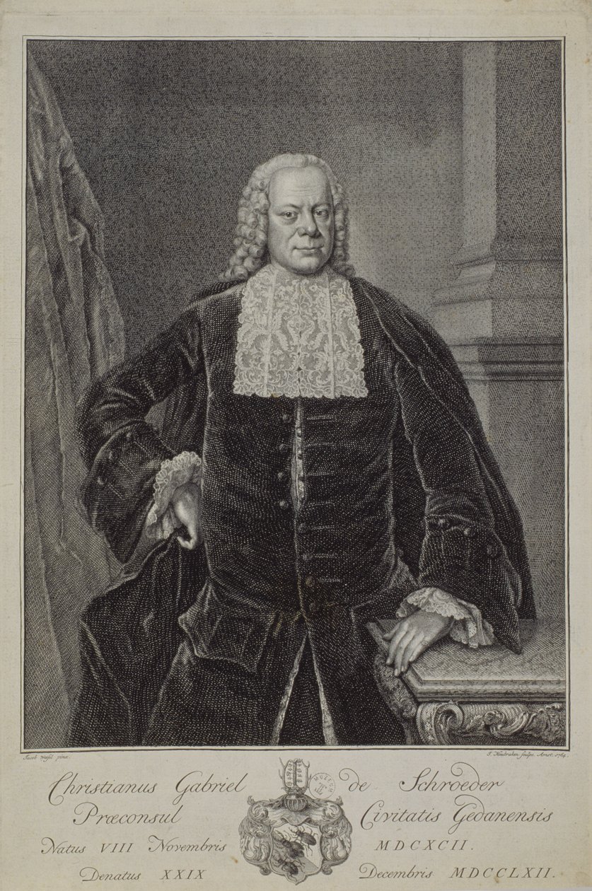 Christian Gabriel Schroder, 1764 von Jacobus Houbraken