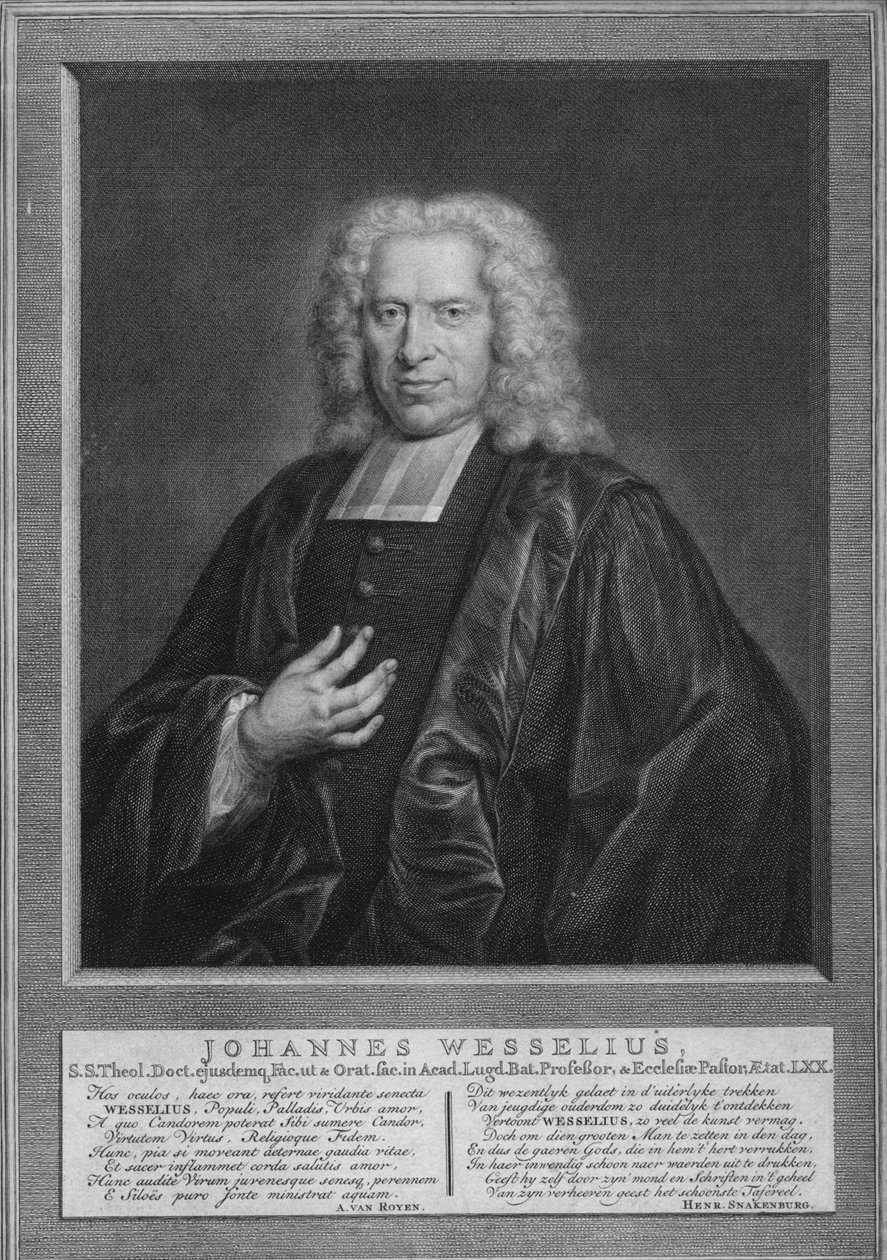 Johann Wessel, um 1740er Jahre von Jacobus Houbraken