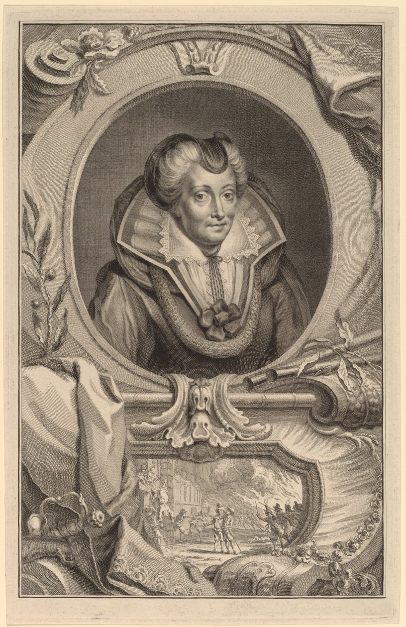 Louise de Coligny von Jacobus Houbraken