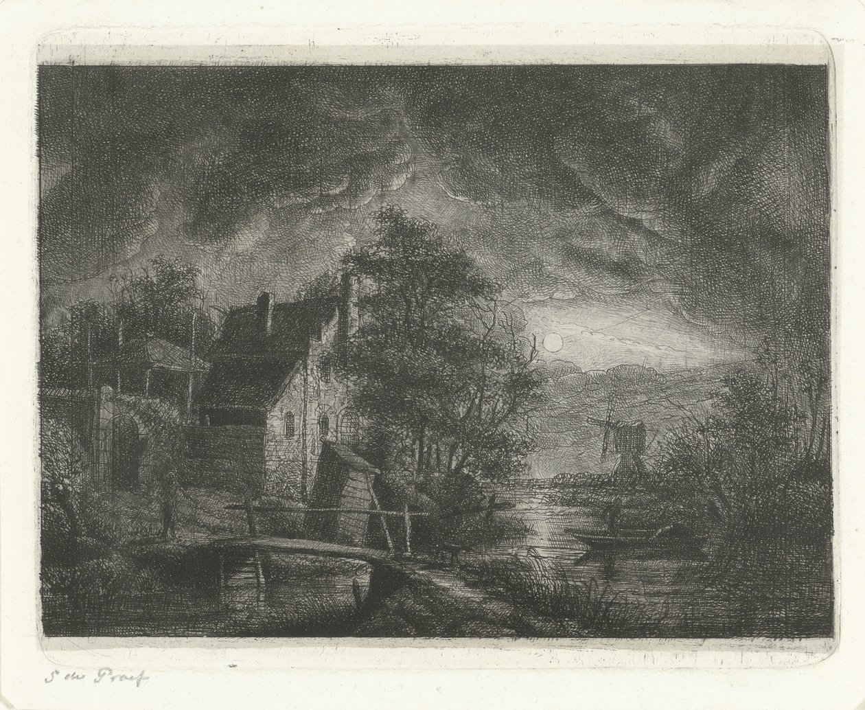 Landschaft bei Mondlicht von Jacobus Ludovicus Cornet