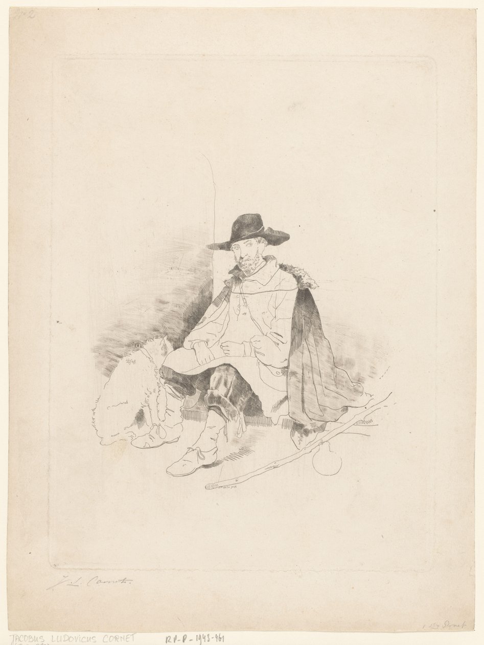 Rastender Reisender von Jacobus Ludovicus Cornet