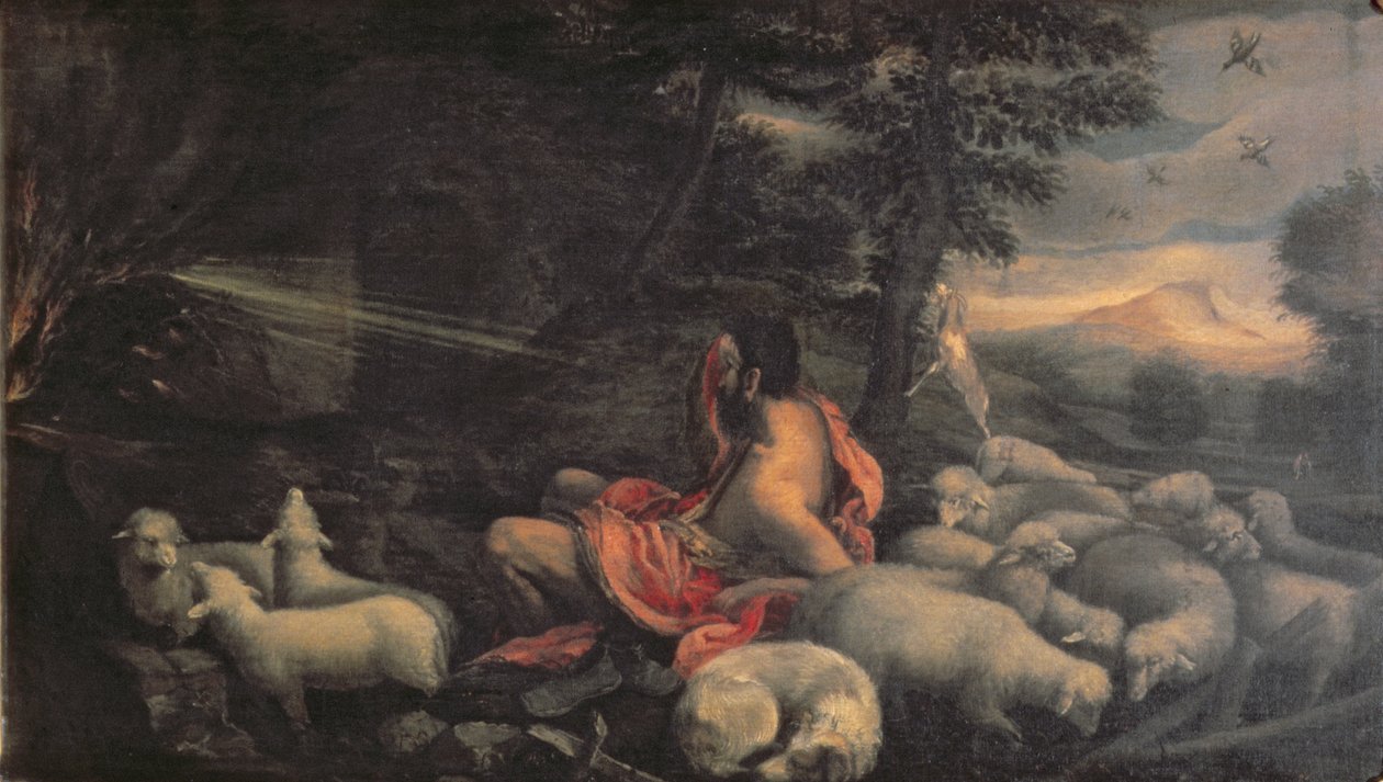 Moses und der brennende Dornbusch von Jacopo Bassano