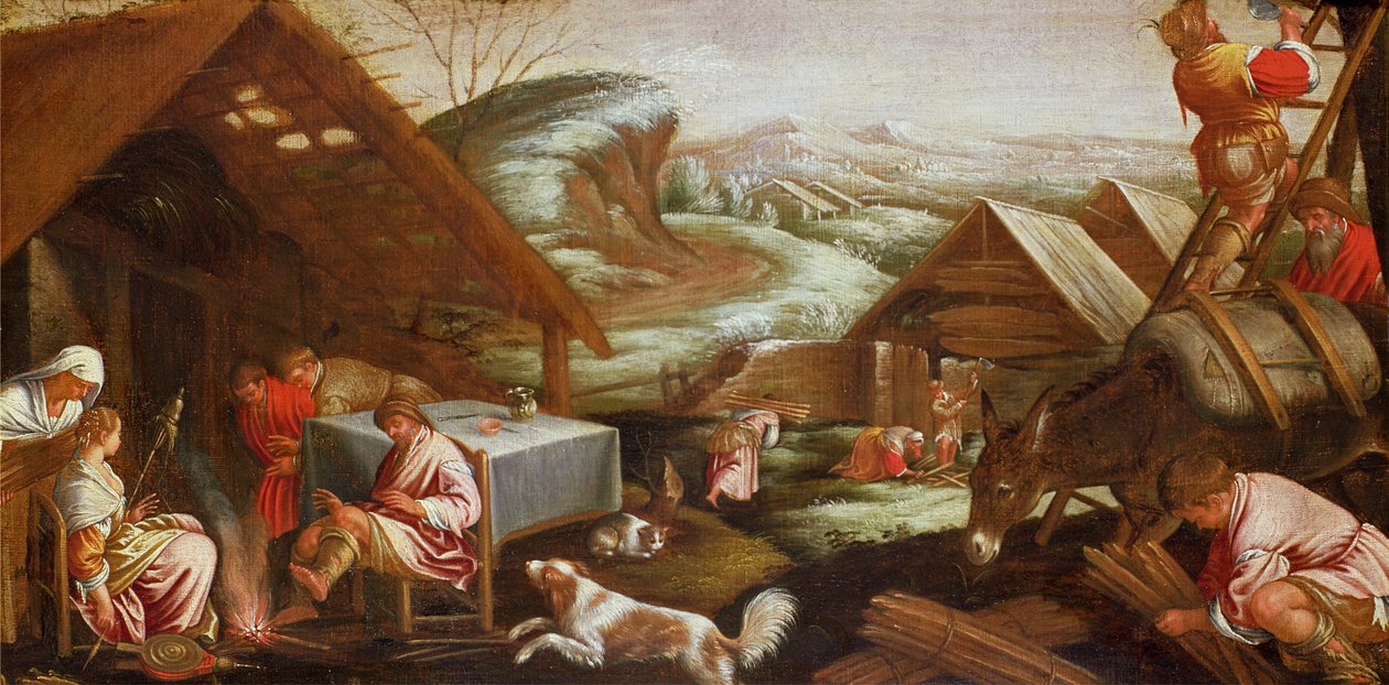 Winterszene von Jacopo Bassano
