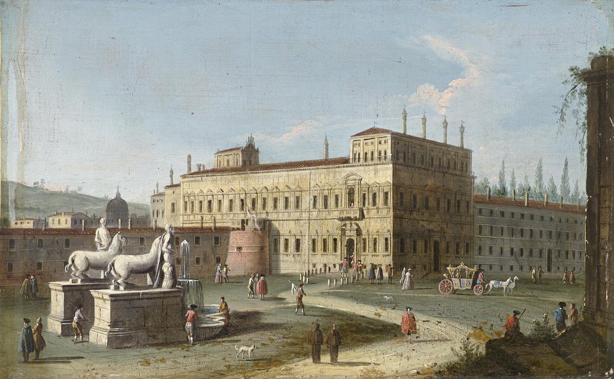 Ansicht des Quirinals in Rom von Jacopo Fabris