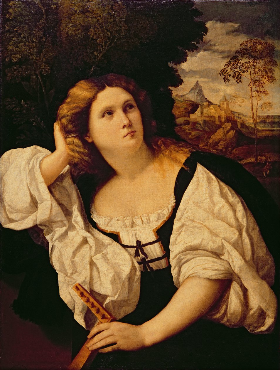Dame mit einer Laute, ca. 1520-25 von Jacopo Palma