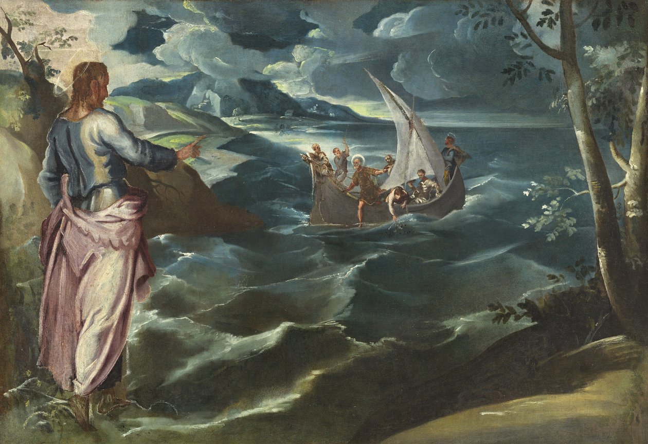 Christus am See Genezareth, ca. 1575-80 von Jacopo Robusti Tintoretto