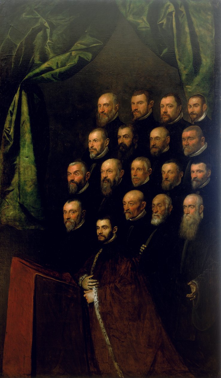 Mitglieder einer Bruderschaft von Jacopo Robusti Tintoretto