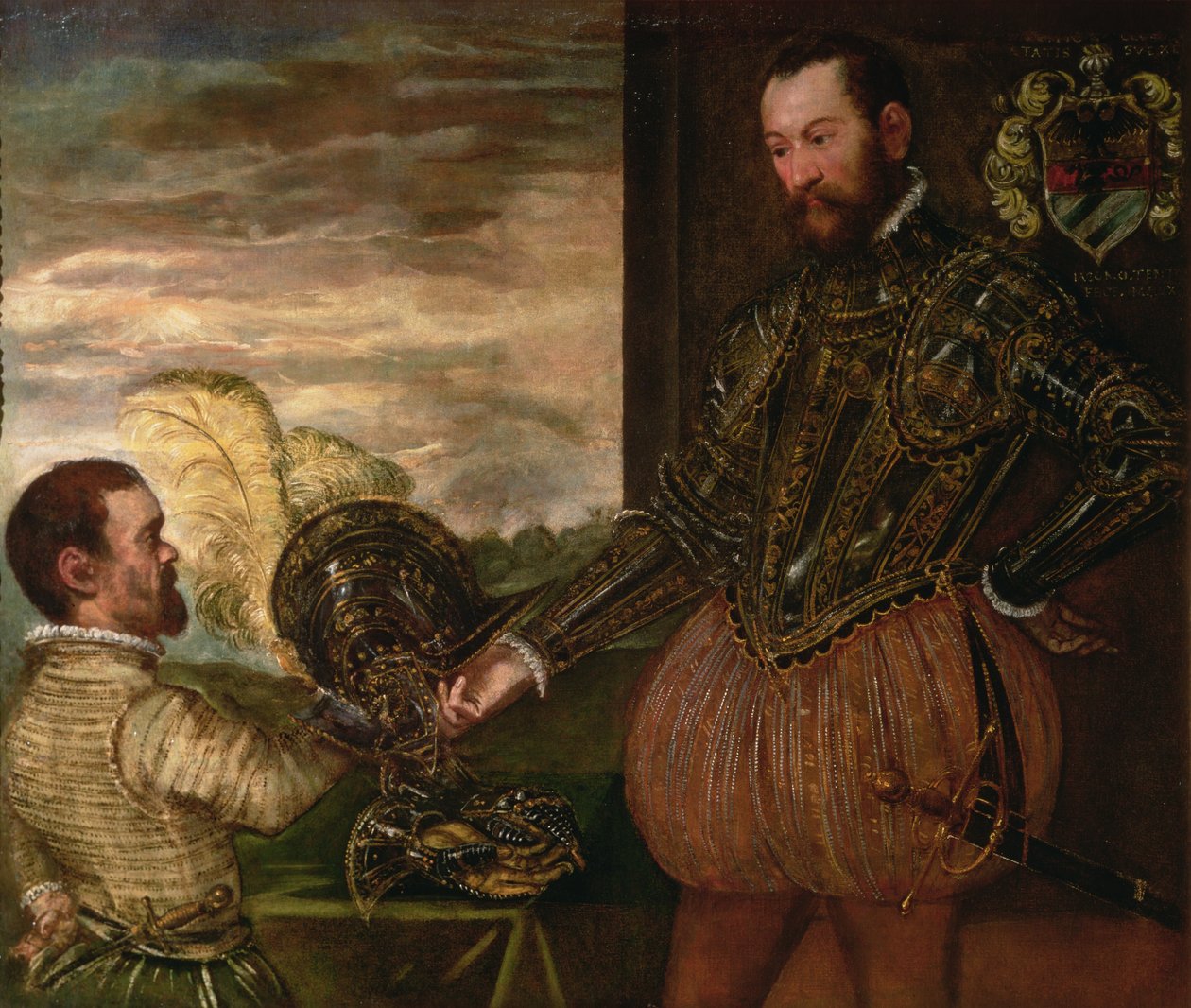 Scipio Clusone mit einem Zwergdiener von Jacopo Robusti Tintoretto
