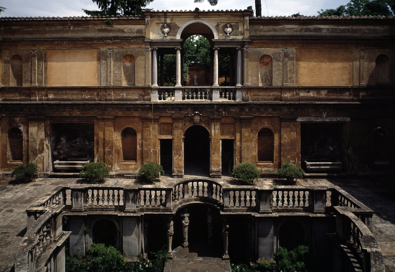 Ansicht der Villa Giulia von Jacopo Vignola