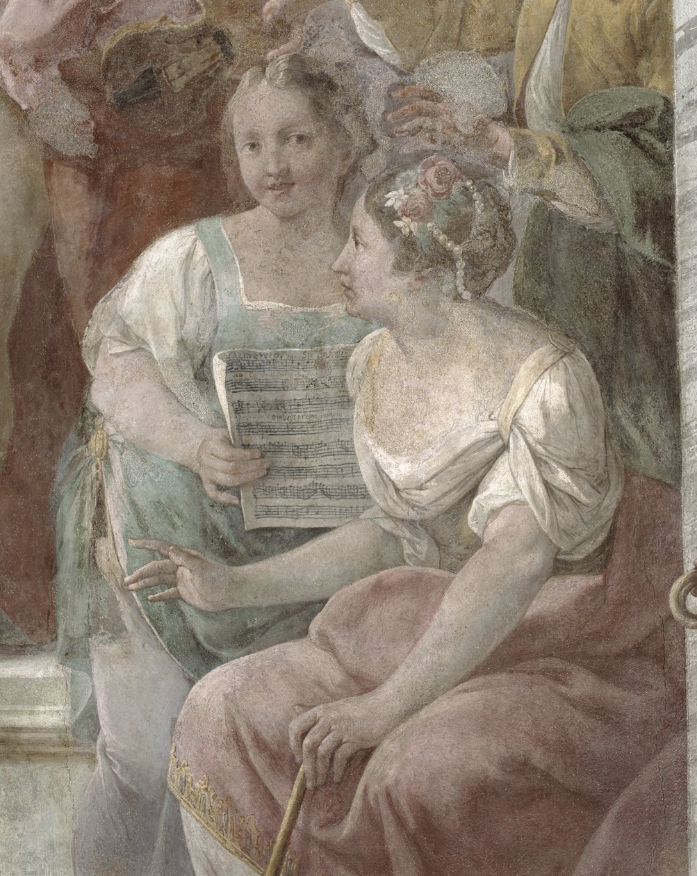 Musikzimmer Fresko (Detail) von Jacopo Guarana