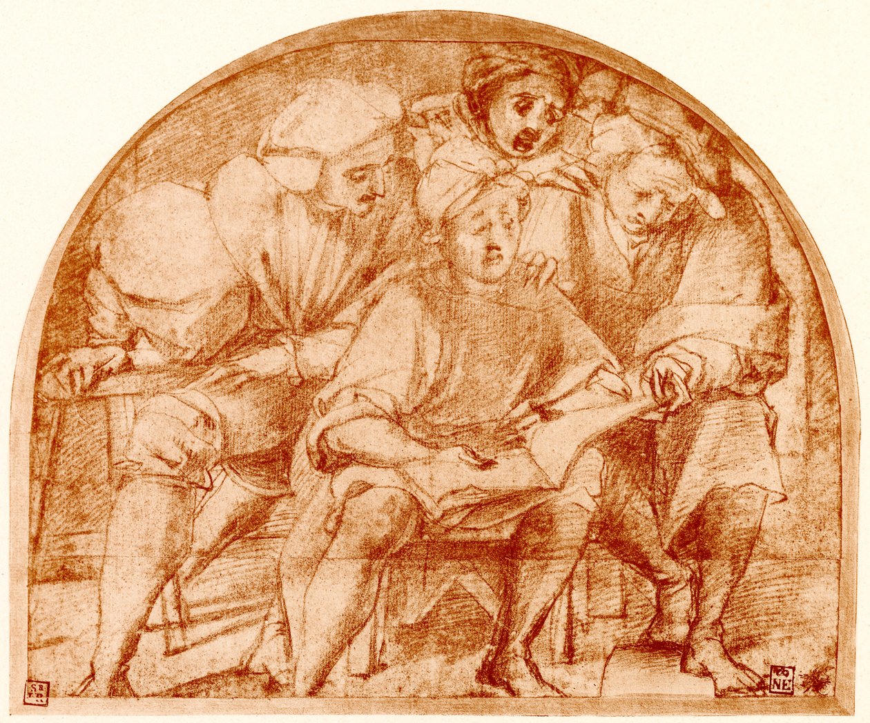 Gruppe von vier Sängern von Jacopo Pontormo