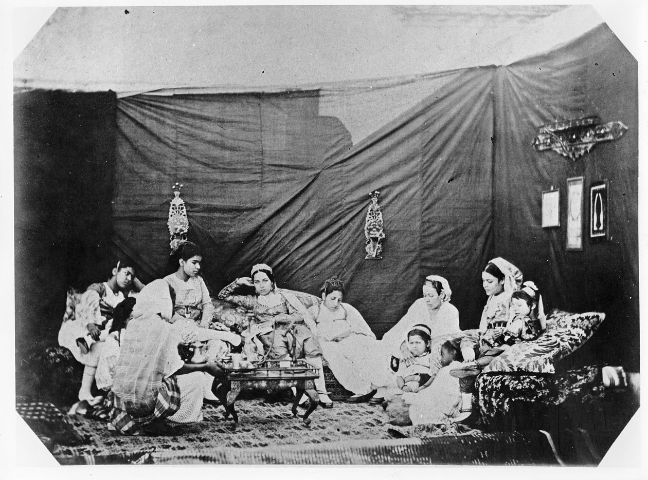 Frauen in Algier, ca. 1860 von Jacques Antoine Moulin