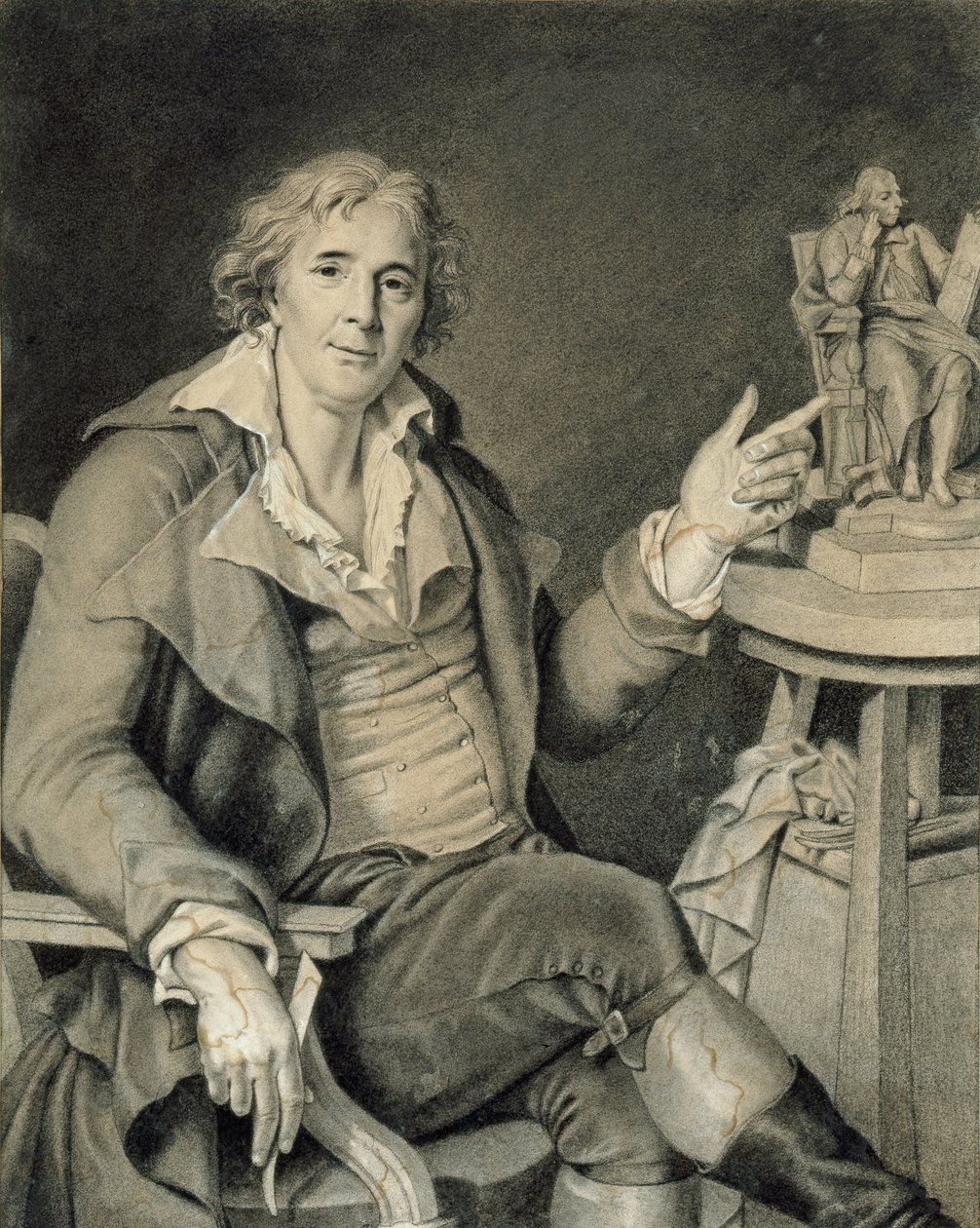 Porträt von Augustin Pajou, 1782 von Jacques Augustin Catherine Pajou