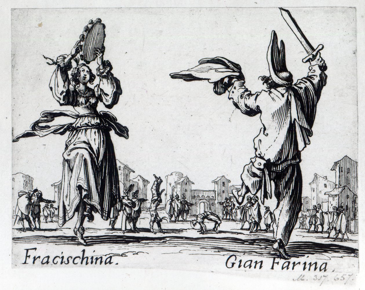 Balli de Sfessania, ca. 1622 von Jacques Callot