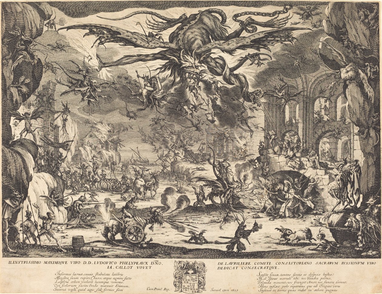 Die Versuchung des Heiligen Antonius (2. Version) von Jacques Callot