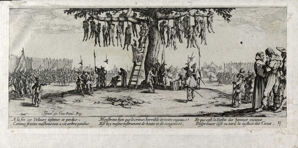 Die Folter des Galgens von Jacques Callot