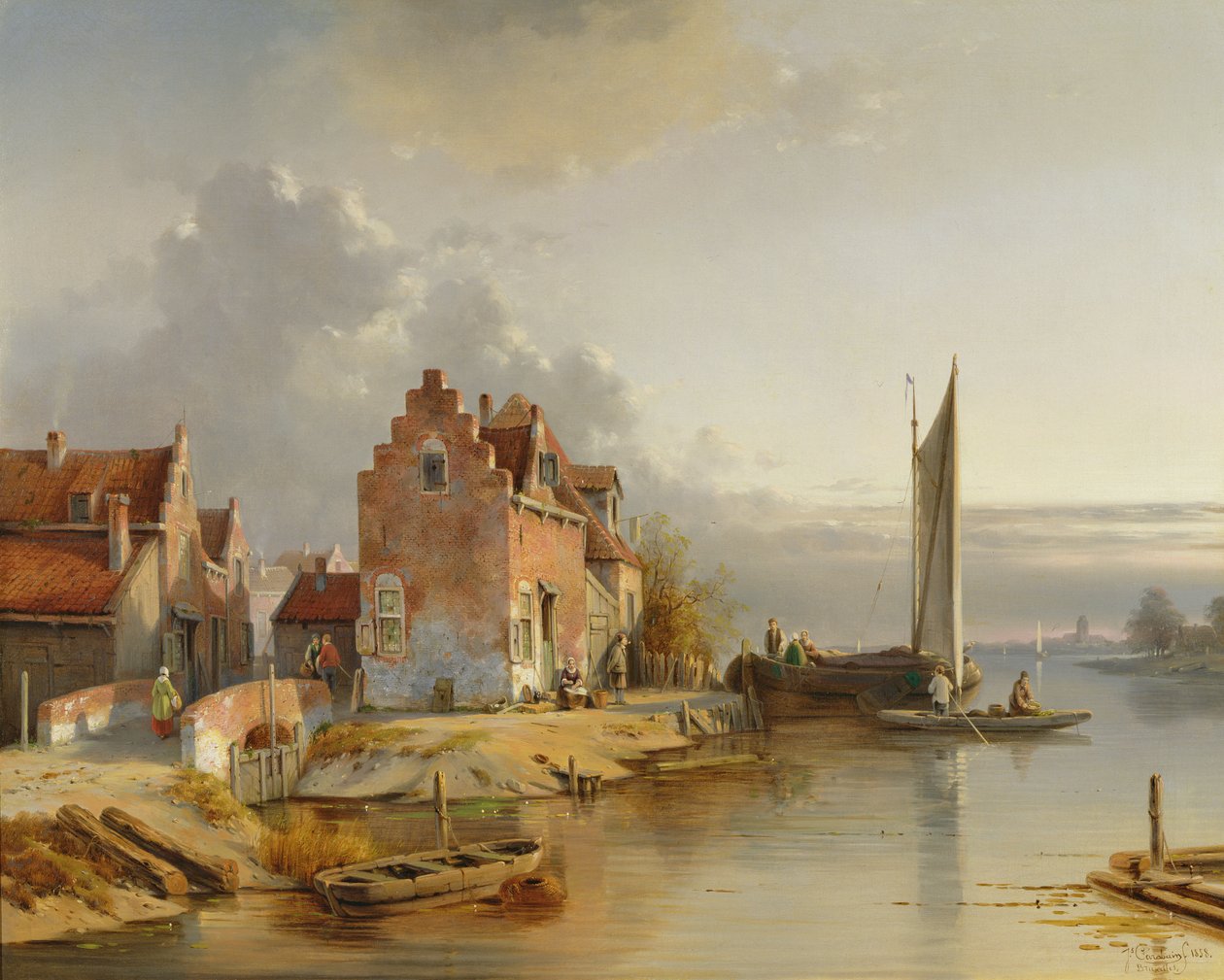 Belgische Flusslandschaft, 1858 von Jacques Carabain