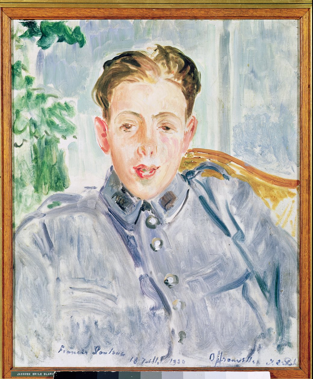 Porträt von Francis Poulenc (1899-1963), 1920 von Jacques Emile Blanche