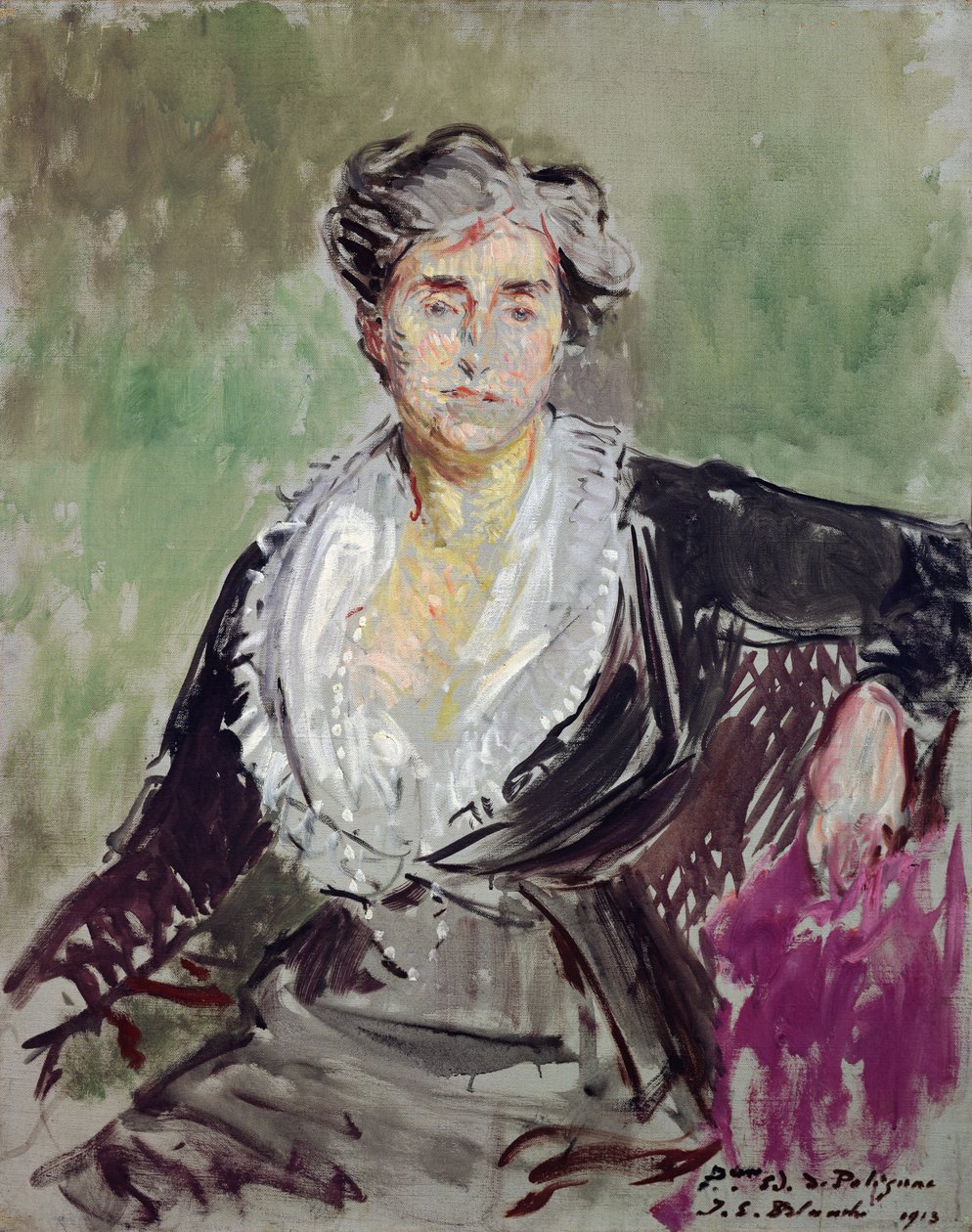 Studie für ein Porträt der Prinzessin Edmond de Polignac von Jacques Emile Blanche
