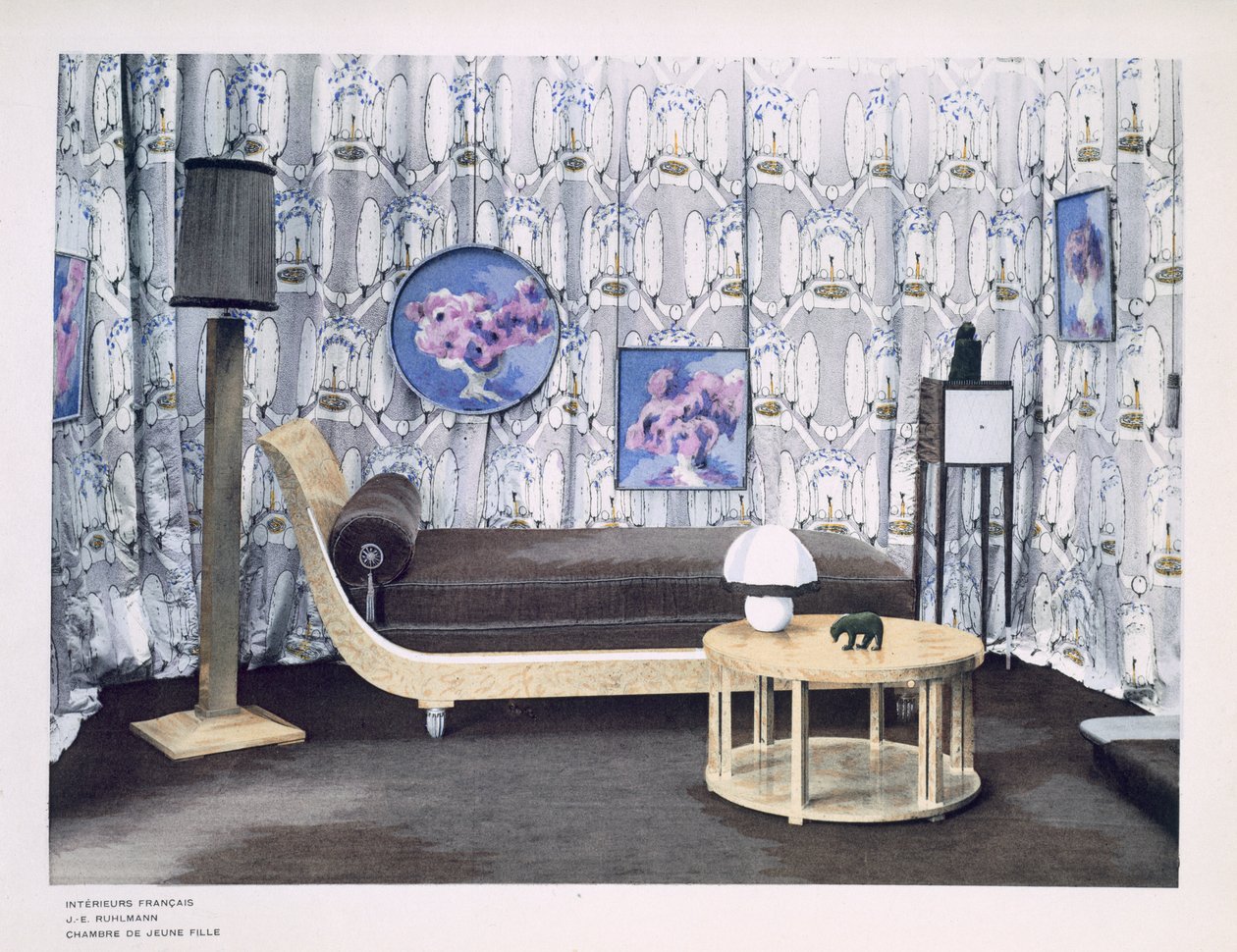 Zimmer eines jungen Mädchens, 1925 von Jacques Emile Ruhlmann