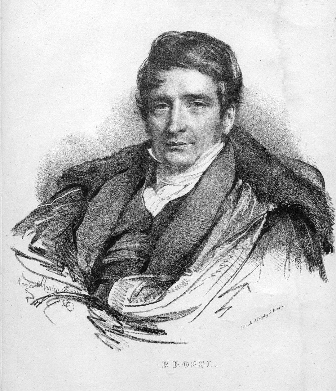 Graviertes Porträt von Jacques Freydig d Munier Romilly