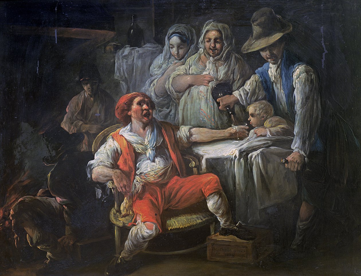 Trinkszene, 1778 von Jacques Gamelin
