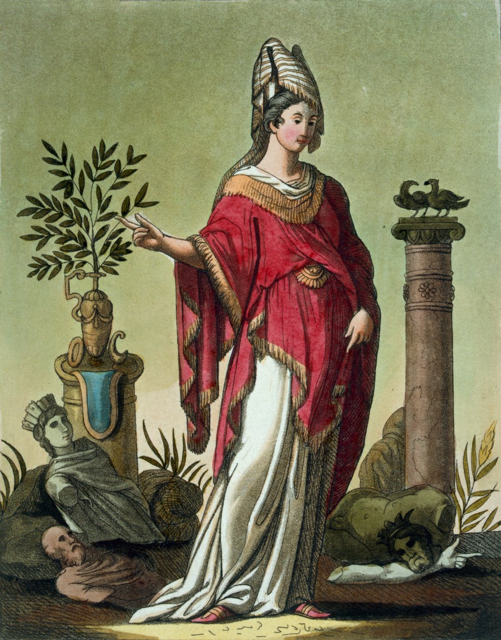 Sibylle von Eritrea mit ihren Insignien, 1796 von Jacques Grasset de Saint Sauveur