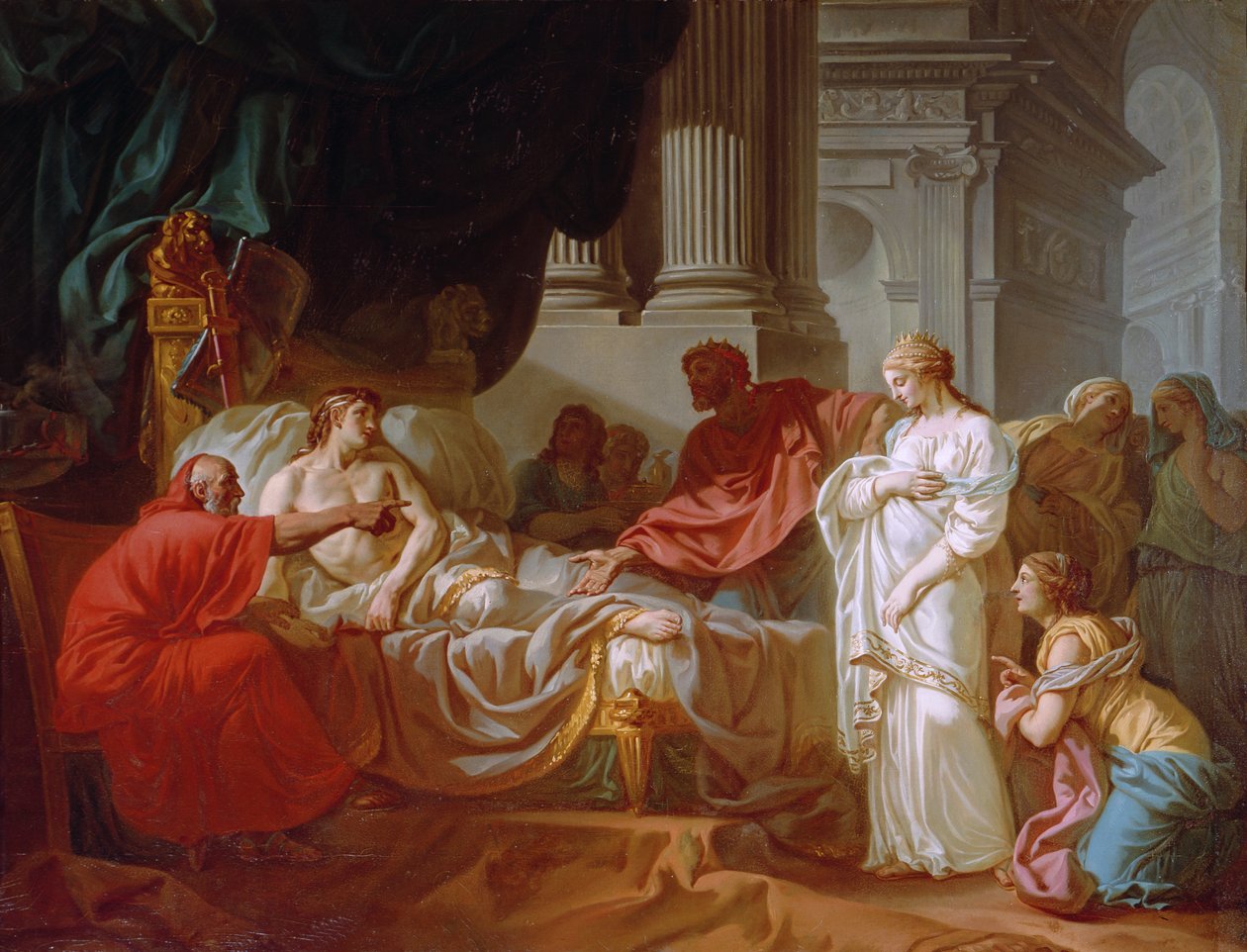 Antiochus und Stratonice, 1774 von Jacques Louis David