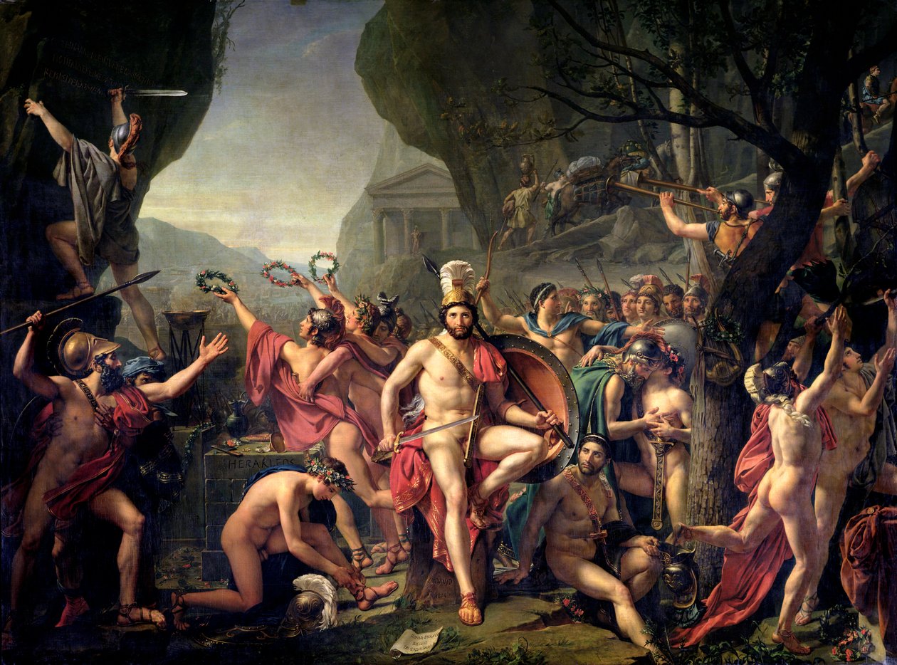 Leonidas an den Thermopylen von Jacques Louis David