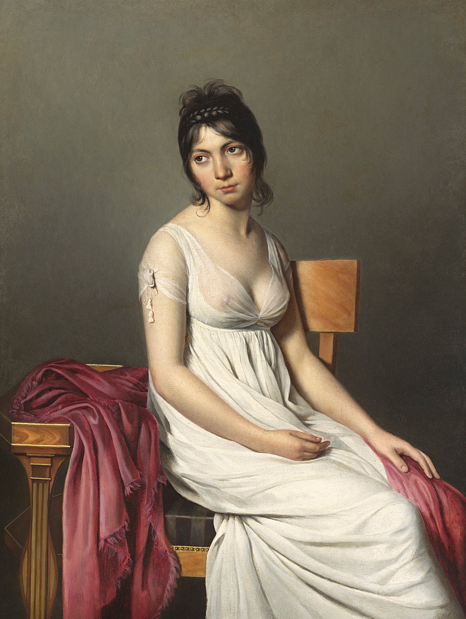 Porträt einer jungen Frau in Weiß, ca. 1798 von Jacques Louis David