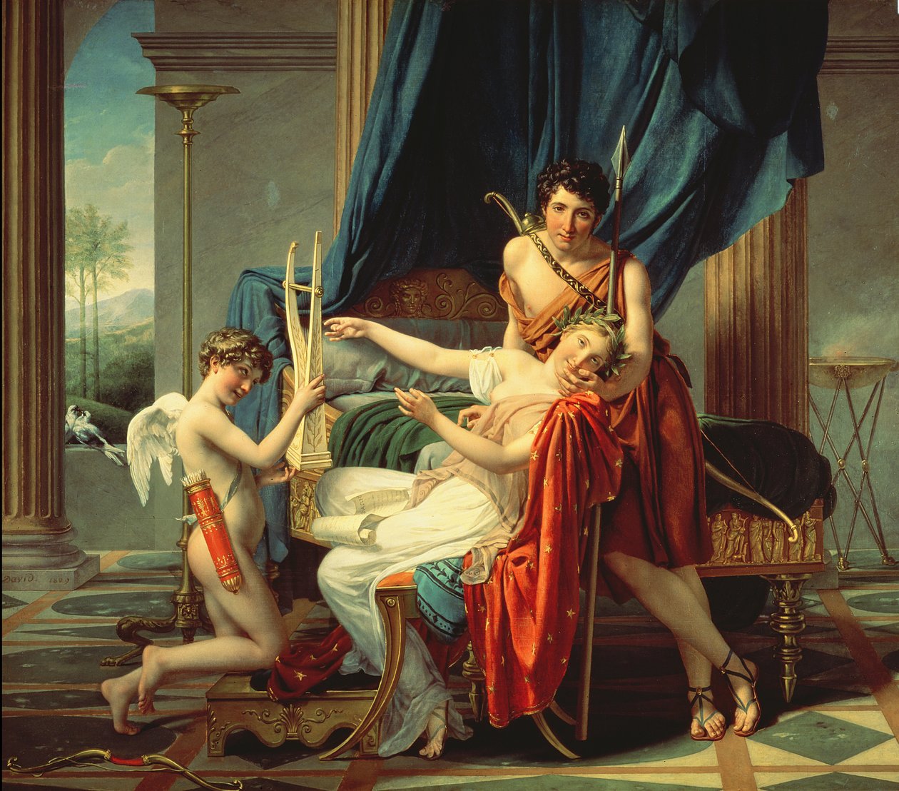 Sappho und Phaon, 1809 von Jacques Louis David