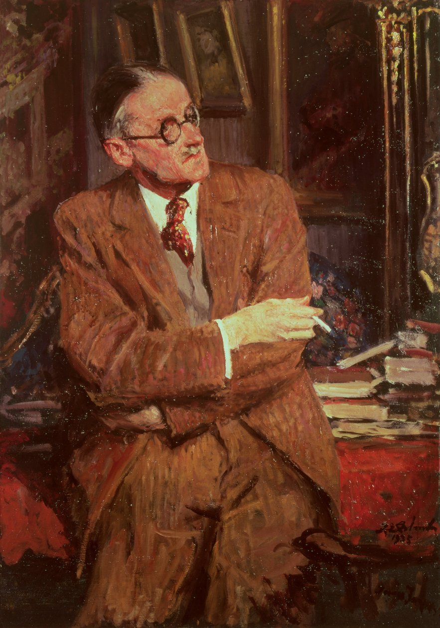 Porträt von James Joyce (1882-1941), 1935 von Jacques Emile Blanche